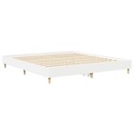 vidaXL Cadre de lit sans matelas blanc 200x200 cm bois d'ingénierie