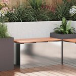 vidaXL Banc de jardin Argent 80 x 40 x 43 cm Acier inoxydable