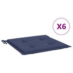 vidaXL Coussins de palette lot de 6 bleu marine 50x50x4cm tissu oxford