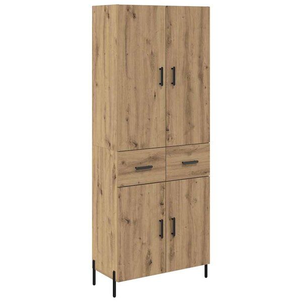 vidaXL Haut Armoire Montage mural Chêne artisanal 69 5 x 34 x 180 cm