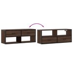 vidaXL Meuble TV chêne marron 100x31x39 5cm bois d'ingénierie et métal