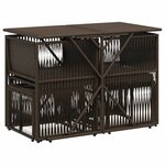 vidaXL Ensemble à manger de jardin et coussins 7 Pièces marron poly rotin