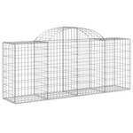 vidaXL Paniers à gabions arqués 6 Pièces 200x50x80/100 cm Fer galvanisé