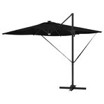 vidaXL Parasol Roma Noir 286 x 285 x 270 cm Aluminium et polyester