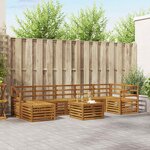 vidaXL Ensemble de canapés d'extérieur 8 Pièces Naturel