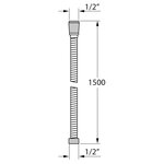 Tiger Flexible de douche Ultrahose 150 cm Noir
