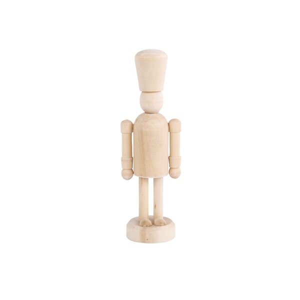 Personnage casse-noisette en bois à peindre 13 cm