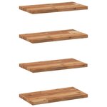 vidaXL Étagères flottantes 4 Pièces 40x20x2 cm acacia massif à l'huile