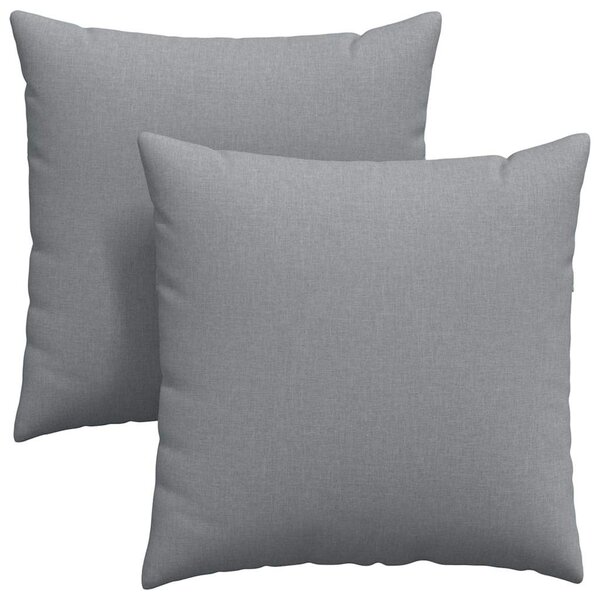 vidaXL Coussins de canapé 2 Pièces Gris clair 80 x 80 cm tissu