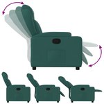 vidaXL Fauteuil inclinable Vert foncé Tissu