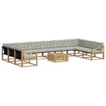 vidaXL Ensemble de canapés d'extérieur 11 pc Blanc et gris clair