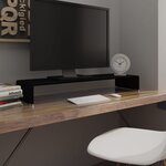 vidaXL Meuble TV/support pour moniteur 100x30x13 cm verre noir