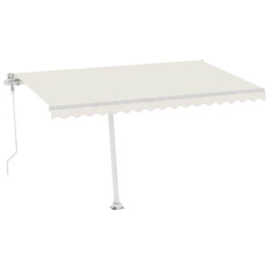 vidaXL Auvent automatique sur pied 400x300 cm Crème