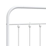 vidaXL Tête de lit métal blanc 160 cm