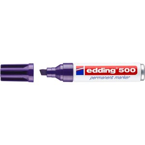 Marqueur Permanent 500 Corps Alu Violet Pointe Biseautée 2-7 mm EDDING