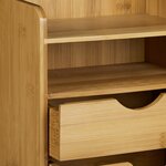 Organiseur de bureau en bambou casier de rangement 20 x 21 cm 0513001