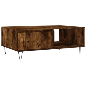 vidaXL Table basse chêne fumé 90x60x35 cm bois d'ingénierie