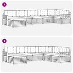 vidaXL Ensemble de canapés d'extérieur 7 pc Blanc et Beige