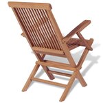 vidaXL Ensemble à manger d'extérieur 11 Pièces et chaises pliables Teck