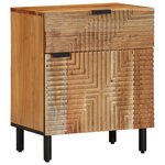 Table de chevet vidaXL 50x33x60 cm en bois massif d'acacia