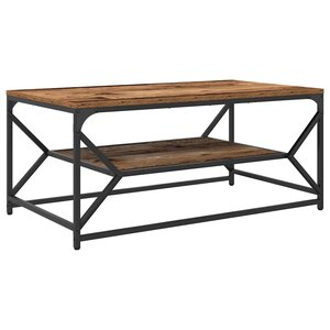 vidaXL Table basse Bois Ancien 90 x 50 x 40 cm