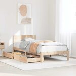 vidaXL Cadre de lit avec tiroirs sans matelas 100x200 cm