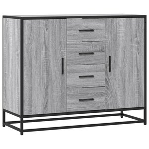 vidaXL Buffet sonoma gris 92x35x76 cm bois d'ingénierie