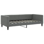 vidaXL Lit de jour avec gigogne et matelas gris foncé 90x190 cm tissu