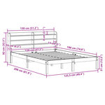 vidaXL Cadre de lit sans matelas blanc 120x190 cm bois de pin massif