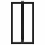 vidaXL Pieds de table de bar en forme de T  2 pièces  noir  60 x 35 x (110-111) cm  acier