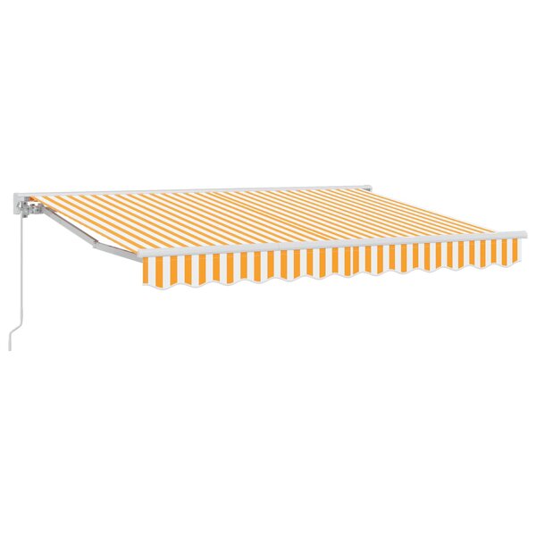 vidaXL Auvent rétractable manuel Orange 3 5 x 2 5 m