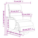 vidaXL Fauteuil inclinable avec repose-pieds marron similicuir