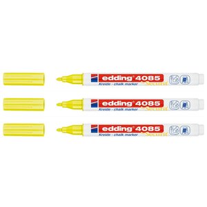 Marqueur Craie Liquide 4085 Jaune fluo Pointe Ronde 1-2 mm x 3 EDDING