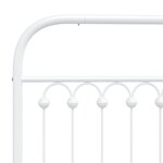 vidaXL Cadre de lit métal avec tête de lit blanc 183x203 cm