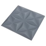vidaXL Panneaux muraux 3D 12 Pièces 50x50 cm gris origami 3 m²