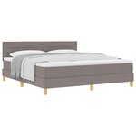 vidaXL Lit à ressorts avec matelas Taupe 180 x 200 cm tissu