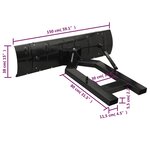 vidaXL Chasse-neige pour chariot élévateur 150x38 cm Noir