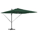 vidaXL Parasol déporté Roma avec LEDs Vert 286x285x270 cm Aluminium
