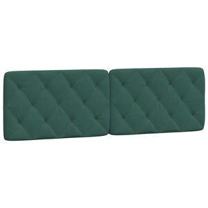 vidaXL Coussin de tête de lit vert foncé 160 cm velours