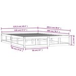 vidaXL Cadre de lit sans matelas noir 120x200 cm bois massif
