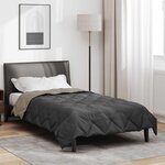 vidaXL Duvet d'été simple Gris clair et anthracite 220 x 155 cm