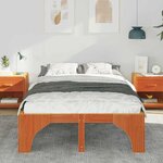vidaXL Cadre de lit surélevé Marron 120 x 190 cm Bois massif en pin