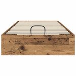 vidaXL Cadre de lit ottoman avec stockage Bois ancien 80 5 x 200 cm