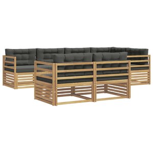 vidaXL Ensemble de canapés d'extérieur 7 pc Blanc et anthracite