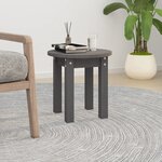 vidaXL Table basse Gris Ø 35x35 cm Bois massif de pin