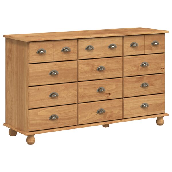 vidaXL Commode "ASKIM" 79x40x133.5 cm Bois massif de pin