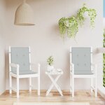 vidaXL Coussins de chaise à dossier bas lot de 2 gris clair mélangé