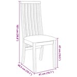 vidaXL Chaises à manger coussins 2 Pièces marron bois massif caoutchouc