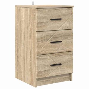 vidaXL Cabinet de chevet avec tiroir Chêne sonoma 38 x 38 x 66 cm