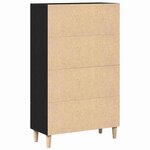 vidaXL Haut Armoire Noir 70 x 31 x 115 cm Bois d'ingénierie